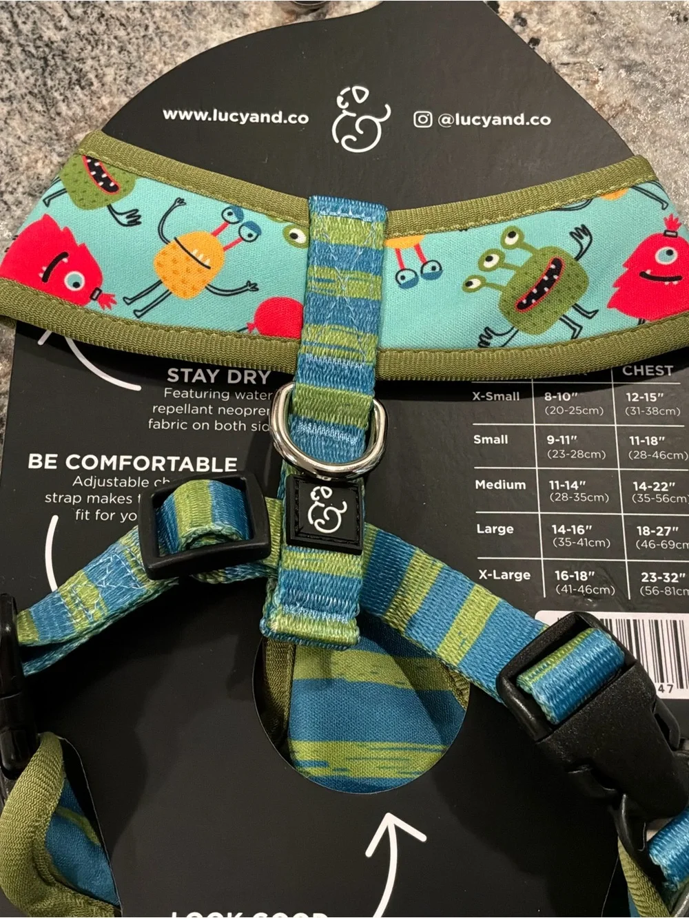 Water Resistance Comfortable Lucy & Co Reversible Dog Harness Size S dog NET